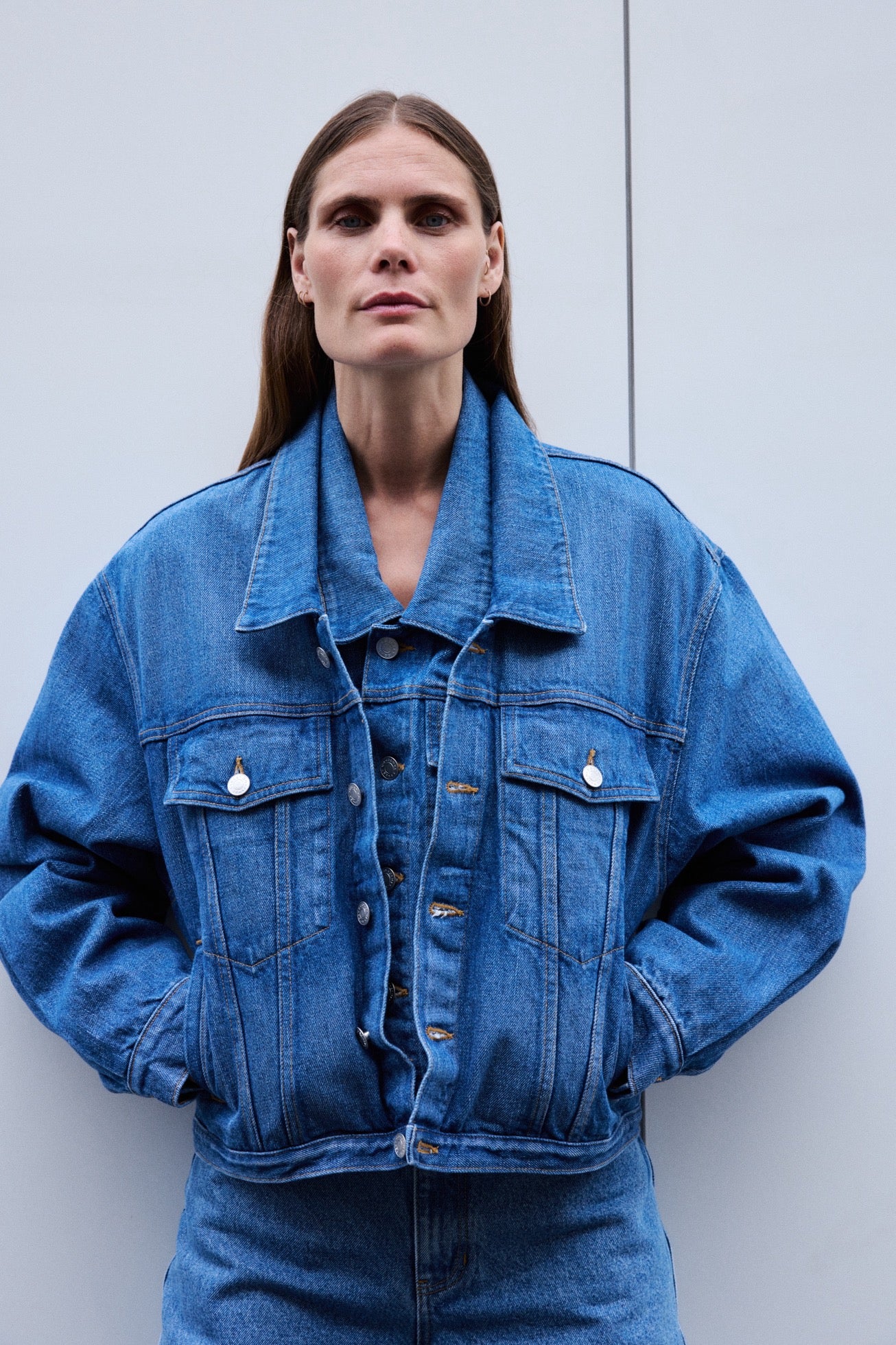 関送込 JCAESAR nevada denim Moto Denim Jacket Surface Wave | The Webster