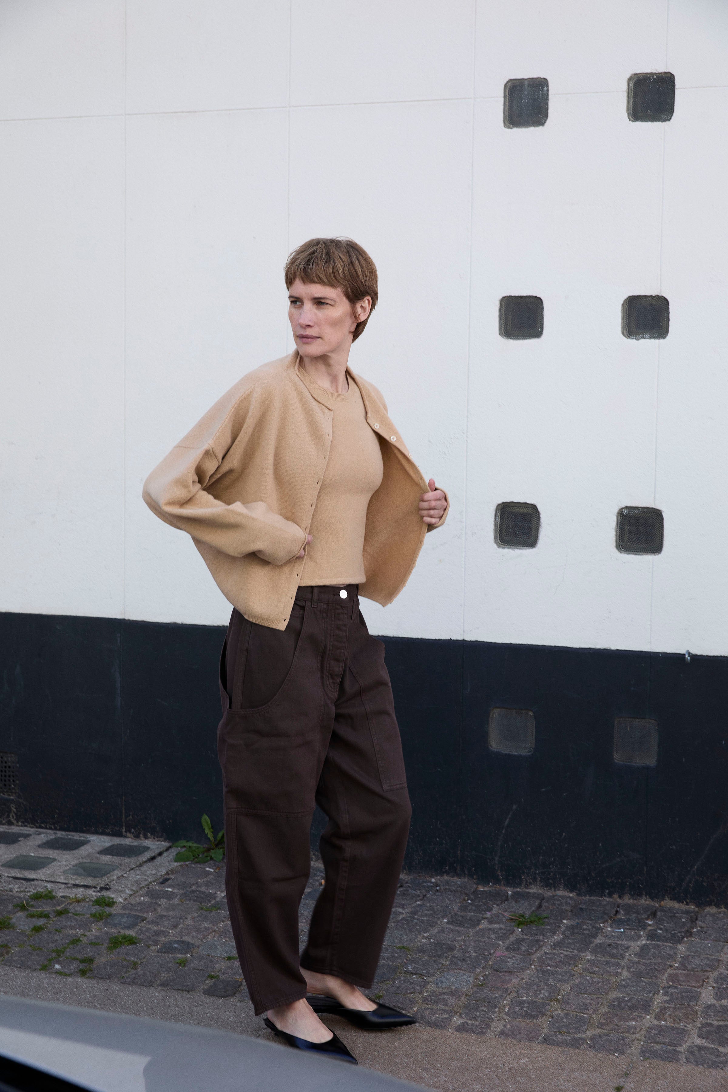 PERI SHRUNKEN CARDIGAN IN MAPLE – James Street Co
