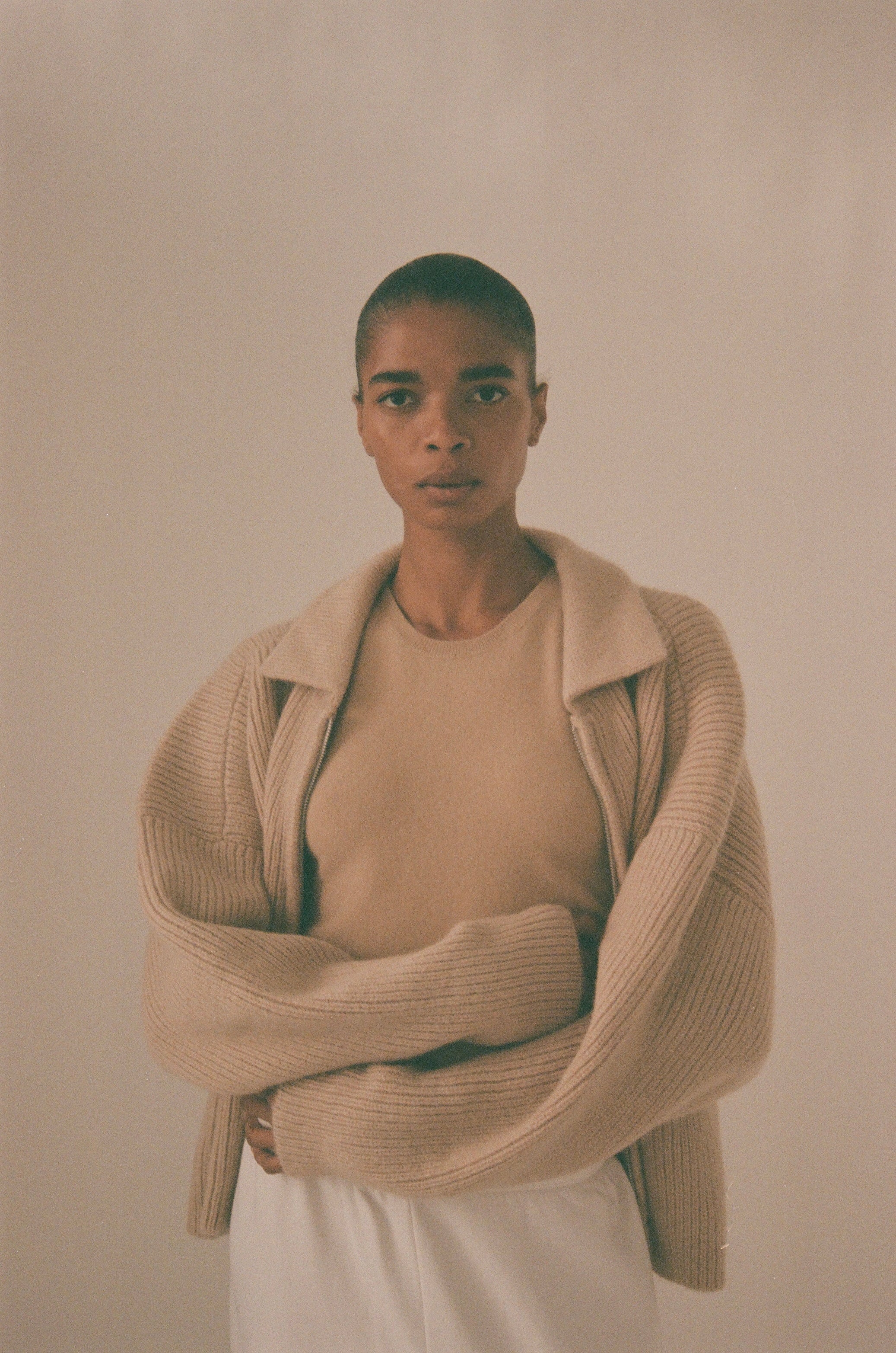 REID ZIP CARDIGAN IN CASHEW – James Street Co