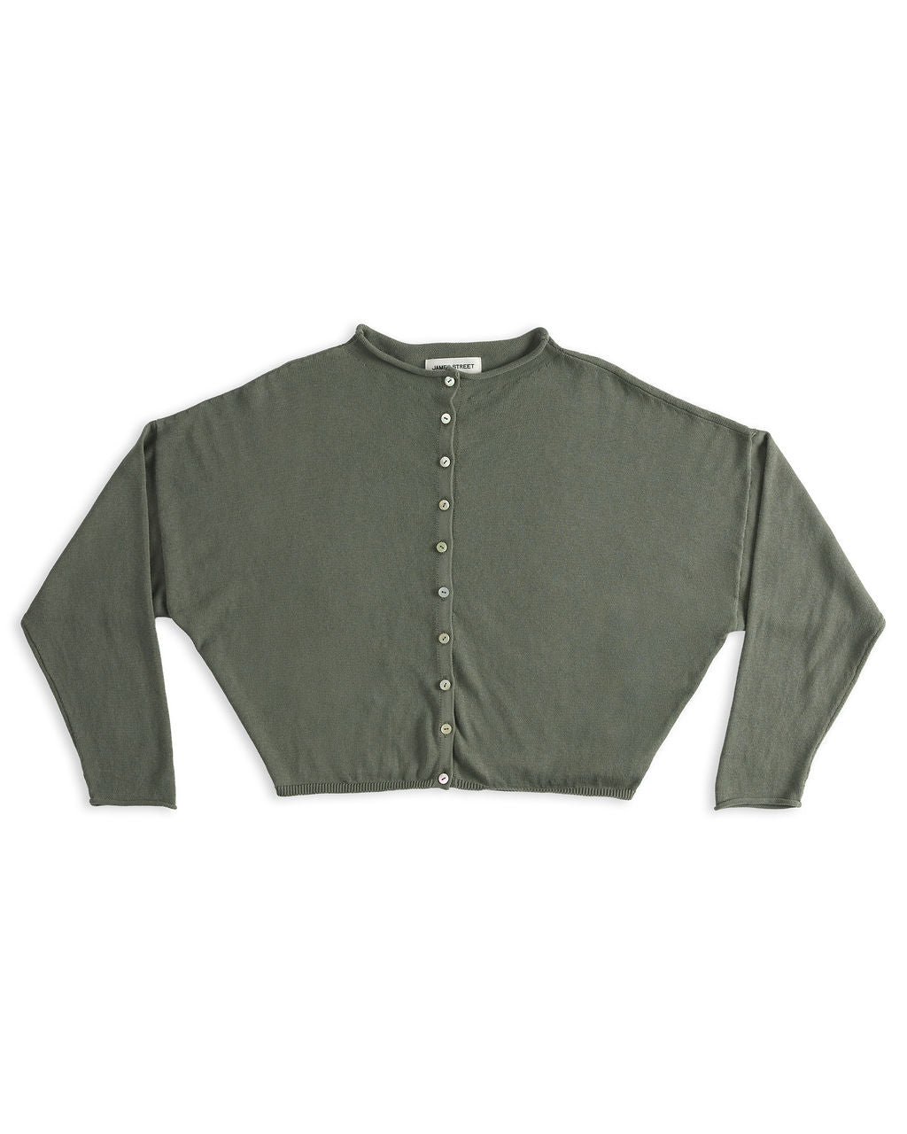 LIGHT PERI SHRUNKEN CARDIGAN IN PEBBLE – James Street Co